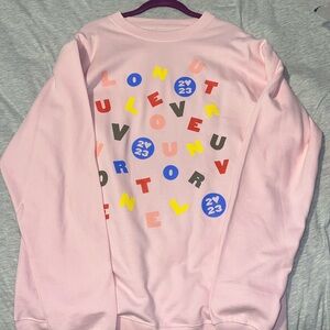 Harry Styles PINK letter soup crewneck (ONLY WORN ONCE)